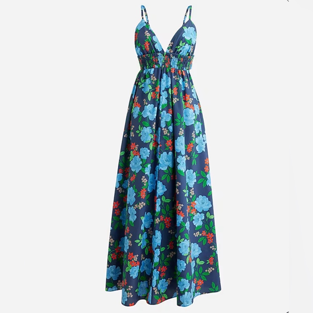 J. Crew Vibrant Floral Maxi Dress